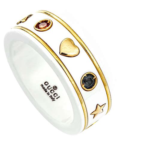 gucci icon ring with gemstones replica|gucci gold textured icon ring.